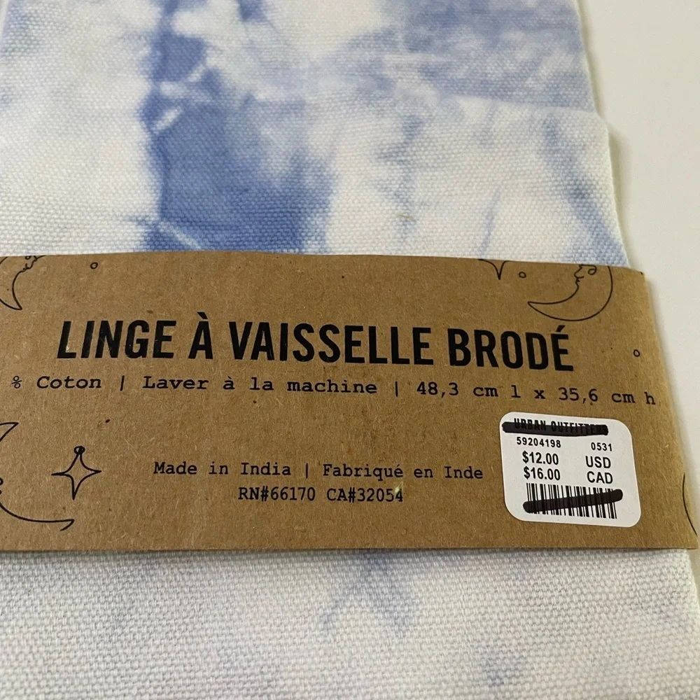 Set of 2 NWT Urban Outfitters Celestial Tie-Dye Tea Towels